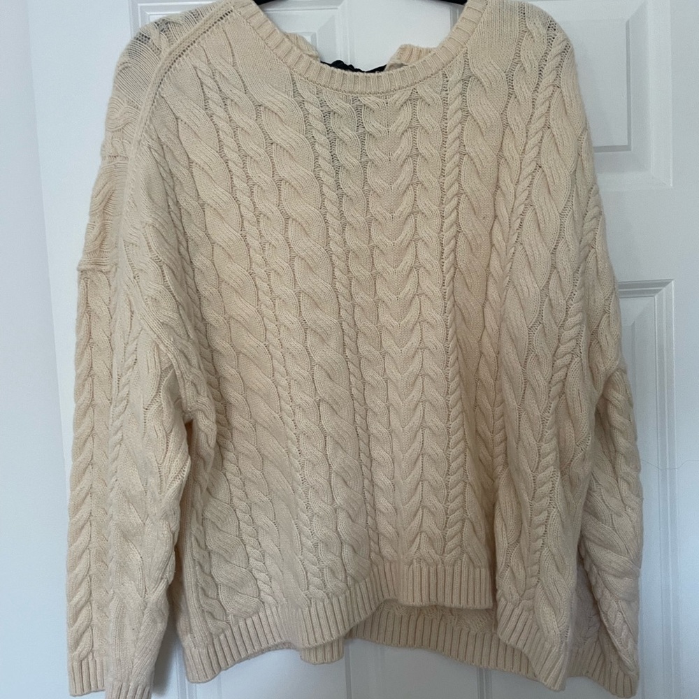 Cozy Cream Cable Knit Sweater